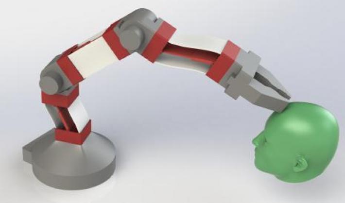 Human-safe co-robot with controllable stiffness